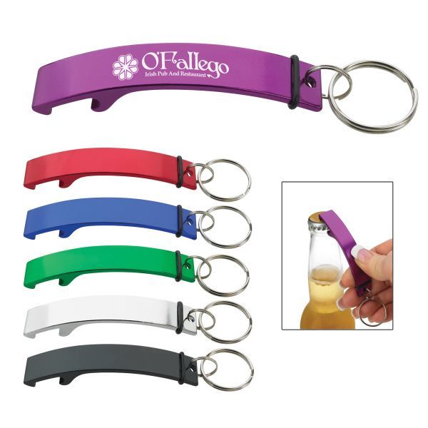 Main Product Image for Custom Printed Curve Aluminum Bottle Opener