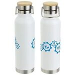 Cusano 22 oz Vacuum Insulated Stainless Steel Bottle with Ba - Medium White