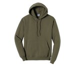 Custom Designed Pullover Hooded Sweatshirt - 50/50 Cotton/Poly - Olive Drab Green