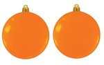 Custom Flat Fundraising Shatterproof Ornaments - Orange