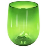 Custom Imprinted 12 oz. Plastic Stemless Wine Glass, Full Color - Green