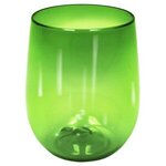 Custom Imprinted 12 oz. Plastic Stemless Wine Glass - Green