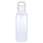 Custom Imprinted 24 oz. Classic Edge Bottle with Handle Lid - Translucent Clear
