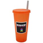 Custom Imprinted 26 oz. Tumbler with Lid and Straw Full Color -  