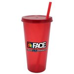 Custom Imprinted 26 oz. Tumbler with Lid and Straw Full Color -  