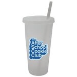 Custom Imprinted 26 oz. Tumbler with Lid and Straw Full Color -  