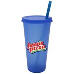 Custom Imprinted 26 oz. Tumbler with Lid and Straw Full Color -  