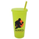 Custom Imprinted 26 oz. Tumbler with Lid and Straw Full Color -  