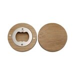 Custom Imprinted Bamboo Magnetic Bottle Opener, Full Color -  