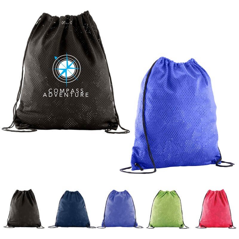 Main Product Image for Imprinted Drawstring Backpack Made Of Jersey Mesh