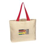 Custom Imprinted Natural Cotton Canvas Tote Bag Full Color -  