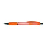 Custom Imprinted Nite Glow Grip Pen - Full Color - Neon Orange