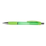 Custom Imprinted Nite Glow Grip Pen - Silkscreen - Neon Green