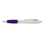 Custom Imprinted Pen - Emissary Click Pen - Purple-silver