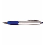 Custom Imprinted Silhouette Pen/Stylus, Full Color - Translucent Blue
