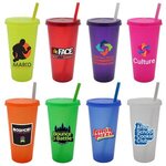 Buy USA Made Tumbler with Lid and Straw Full Color 26 oz. 