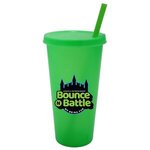 Custom Imprinted Tumbler with Lid and Straw Full Color 26 oz. -  