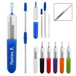 Buy Custom Printed 2-Piece Stainless Steel Straw Kit