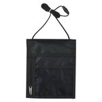 Custom Printed Badge Holder Neck Wallet - Black