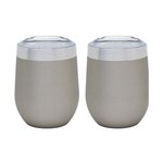 Custom Printed Brisbane II Two-Piece Wine Tumbler Gift Set - Gray