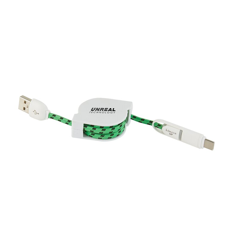 Main Product Image for Custom Printed Charging Cable 3-in-1 Fabric Charge-It(TM) Cable
