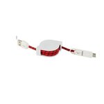 Custom Printed Charging Cable 3-in-1 Fabric Charge-It(TM) Cable - Red