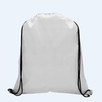 Custom Printed Drawstring Backpack Dye-Sublimated - White