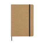 Custom Printed Eco-Inspired Notebook with strap - Black