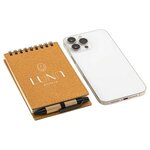 Custom Printed Flip Recycled Spiral Notebook with Pen -  