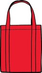 Custom Printed Gusset Shopping Tote - Red
