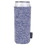 Custom Printed koozie (R) Heather Collapsible Slim Can Kooler - Navy Blue