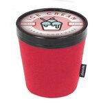Custom Printed Koozie (R) Ice Cream Cooler - Red