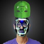 Custom Printed Mardi Gras LED Double Face Mask -  