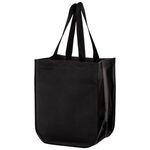 Custom Printed Matte Laminated Tote Bag 12" x 15" - Black-black