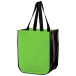 Custom Printed Matte Laminated Tote Bag 12" x 15" - Lime-black