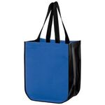 Custom Printed Matte Laminated Tote Bag 12" x 15" - Royal Blue-black