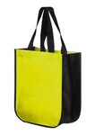 Custom Printed Matte Laminated Tote Bag 12" x 15" - Yellow-black