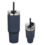 Custom Printed Naomi Intrepid Stainless Steel Tumbler 40 Oz. - Navy Blue