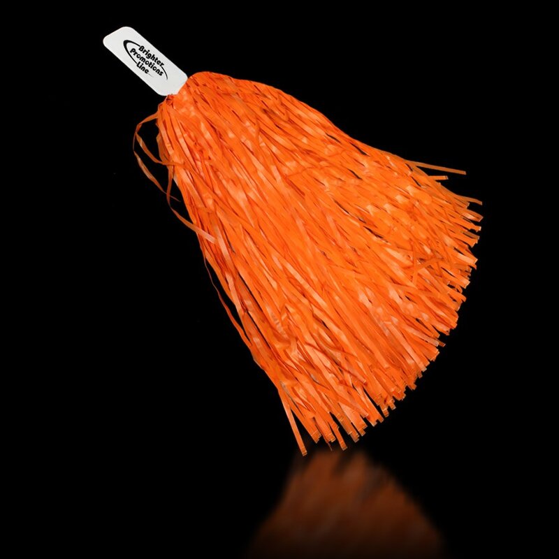 Main Product Image for Custom Printed Plastic Pom Pom Orange 16"