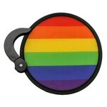 Custom Printed Rainbow Collapsible Fan - Black