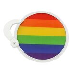 Custom Printed Rainbow Collapsible Fan - White