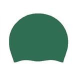 Custom Printed Silicone Swim Cap - Dark Green