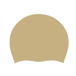 Custom Printed Silicone Swim Cap - Gold