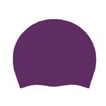 Custom Printed Silicone Swim Cap - Purple
