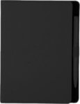 Custom Printed Soft Touch Notebook with Pen - Black