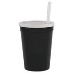 Custom Printed Sports Sipper 12 oz - Black