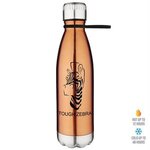 Custom Printed Stainless Steel Bottle with Silicone Strap 17 oz -  