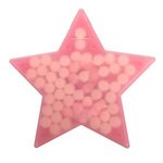 Custom Printed Star Shaped Credit Card Mints - Translucent Pink