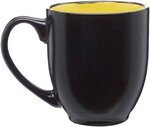 Custom Printed Two Tone Ceramic Mug 16 Oz. - Yellow