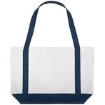 Custom Printed Yorker Canvas Tote Bag - Navy Blue